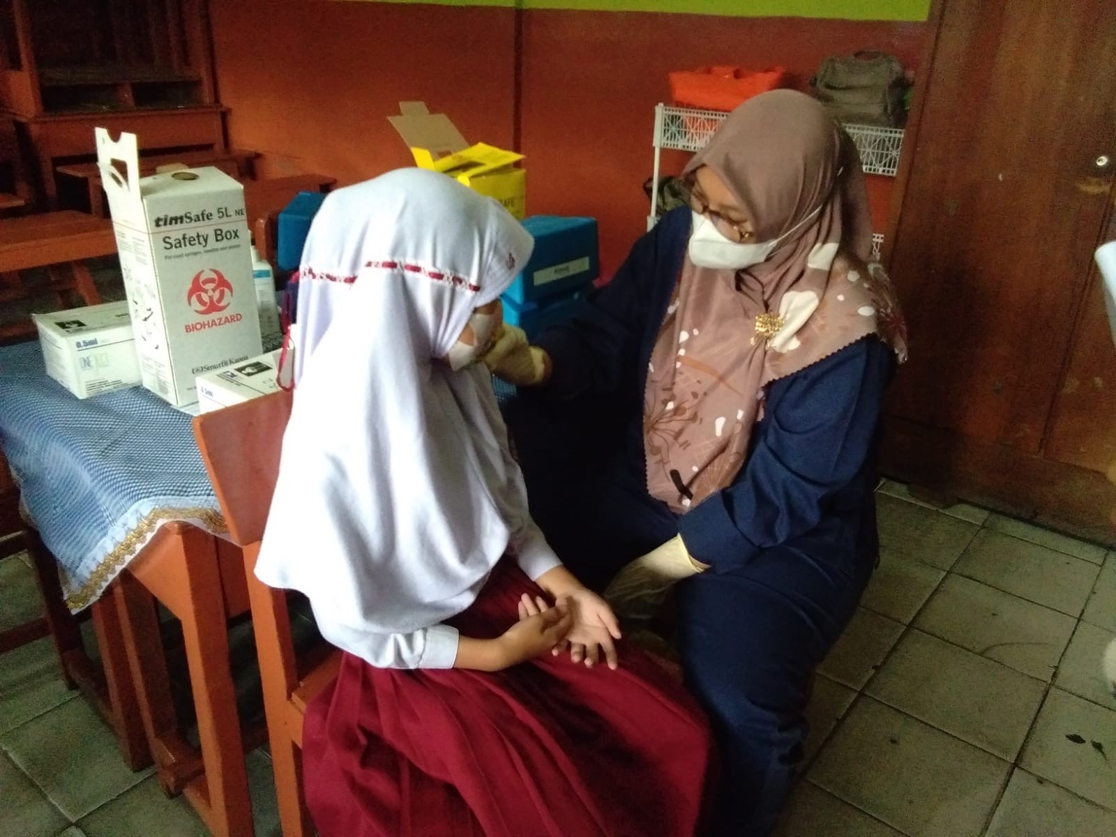 Pelaksanaan Vaksinasi Tahap 2 SD YPK Pematangsiantar